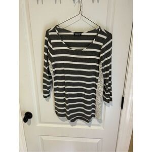 Papermoon from Stitchfix striped top with lace side detail